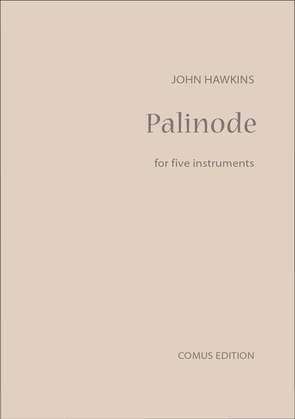 Outer cover of item Palinode