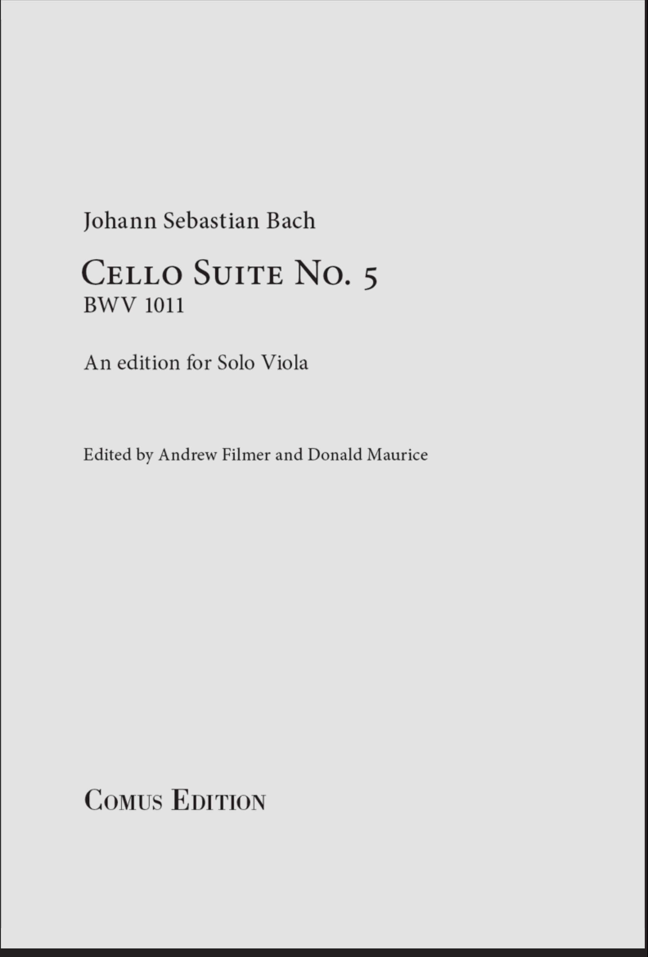 Outer cover of item Cello Suite No.5 (BWV 1011)