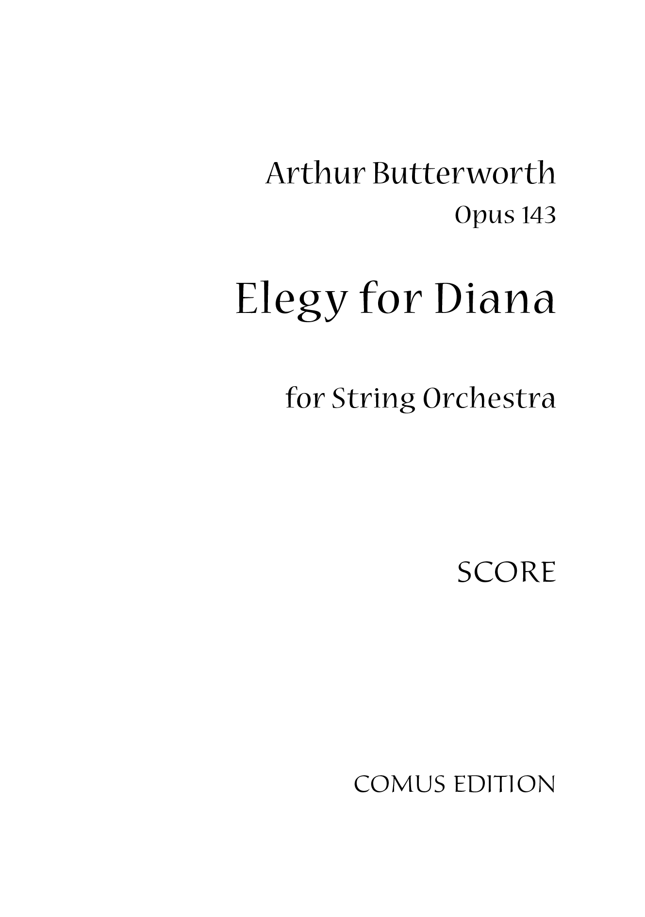 Outer cover of item Elegy for Diana, Op.143